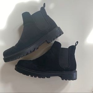 H&M Suede Black Booties